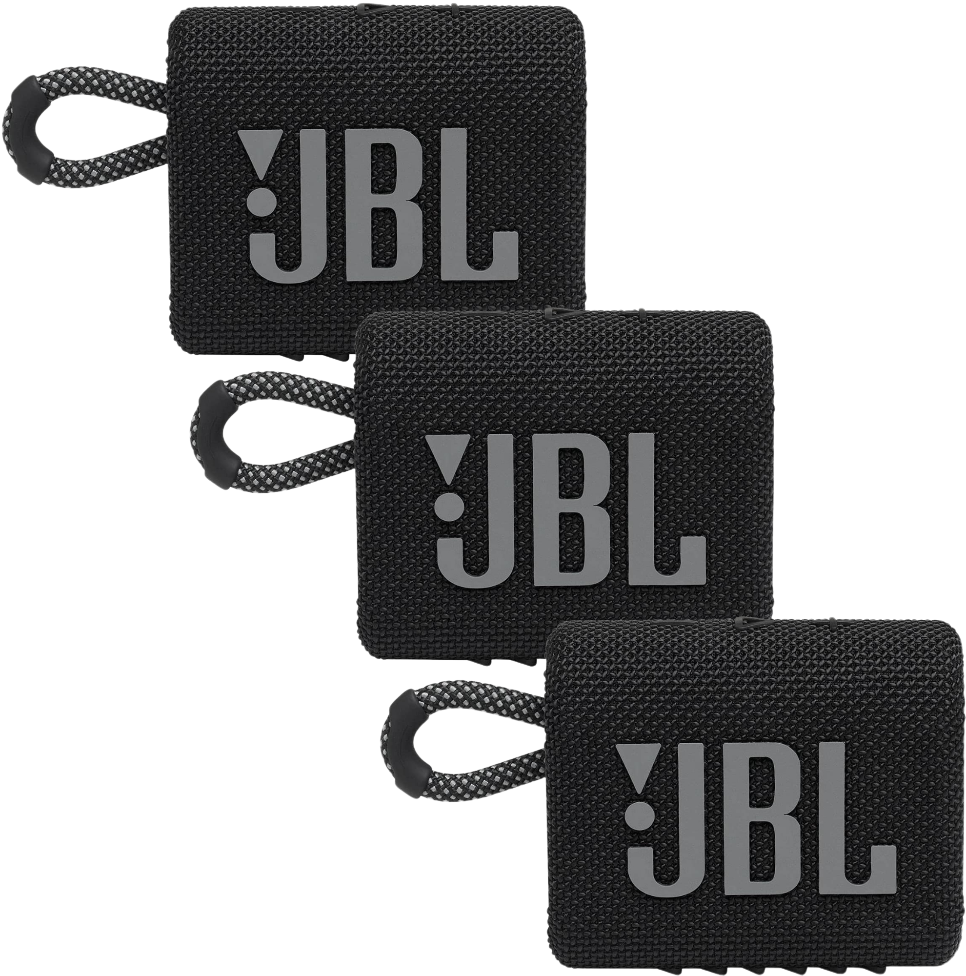 3 Pack JBL Go 3 Portable Bluetooth Speaker - Black