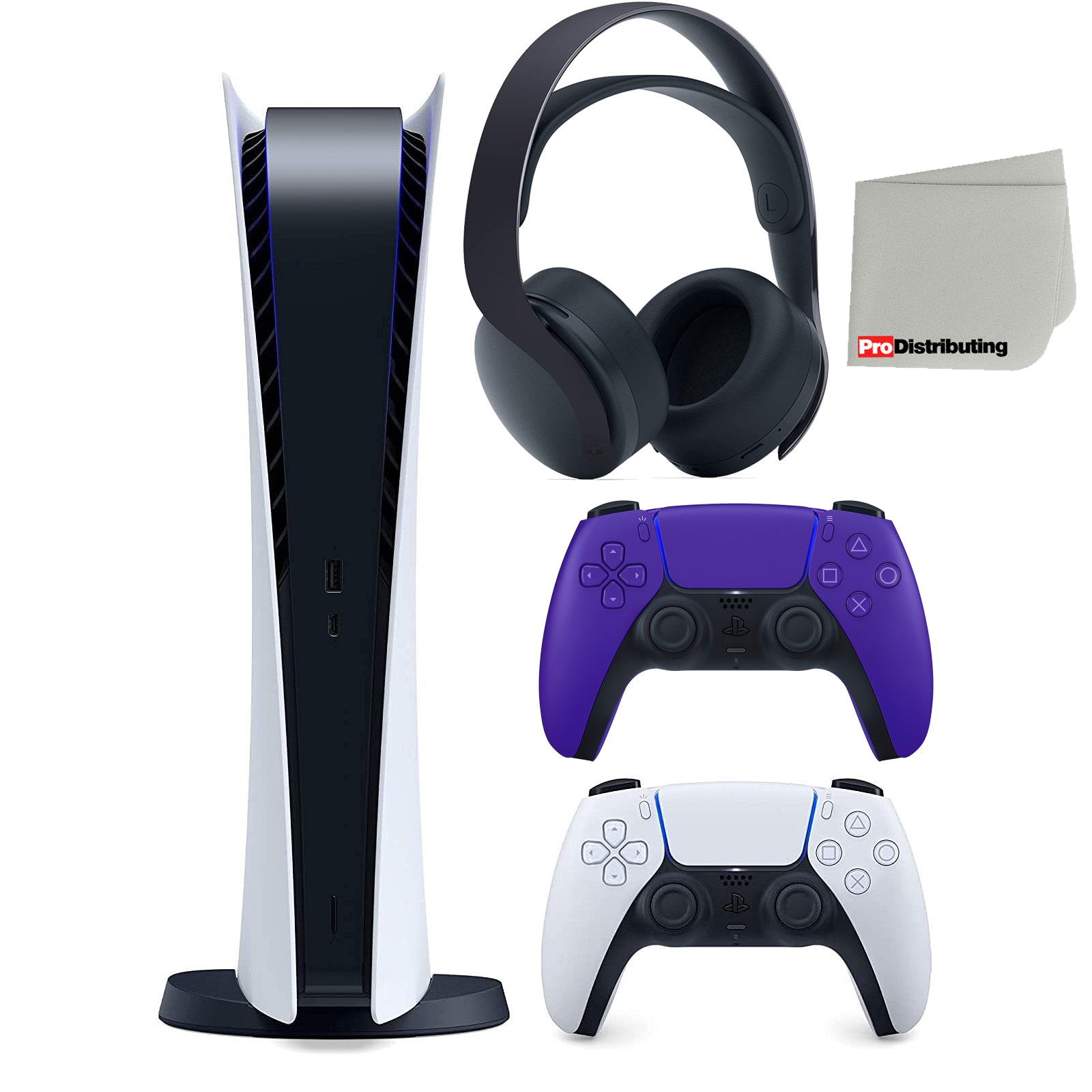 Sony Playstation 5 Digital Version (Sony PS5 Digital) with Extra Galactic  Purple Controller, Black Pulse 3D Headset and Dual Charging Station Bundle  freeshipping - Pro-Distributing