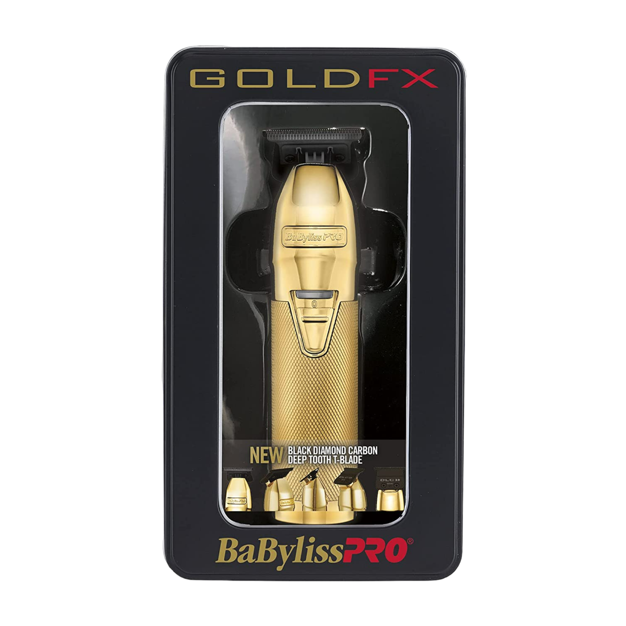 BaBylissPRO Gold FX Exposed Black Cordless Hair Trimmer Bundle with Barberology Cleaning Spray and Cleaning Cloth - Pro-Distributing