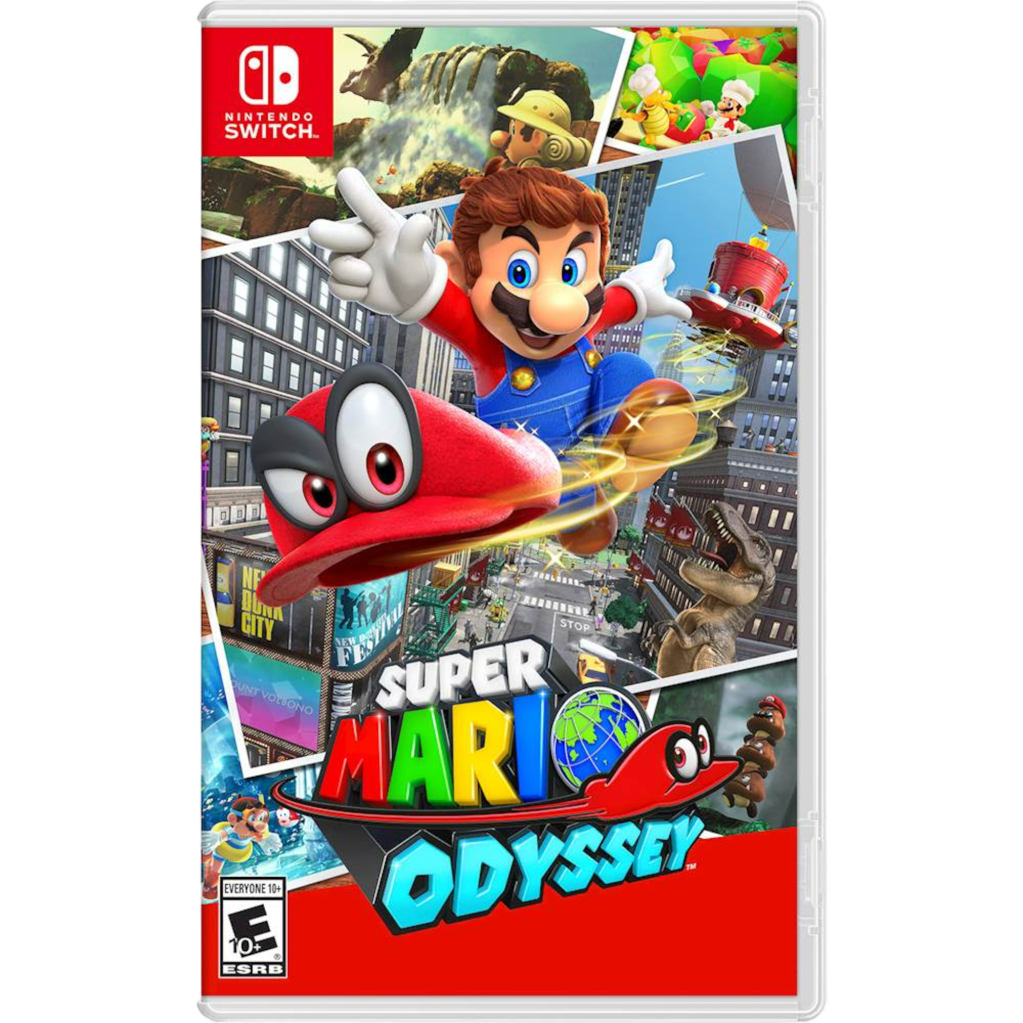 Nintendo Switch OLED Console White with Super Mario Odyssey and Screen Cleaning Cloth - Pro-Distributing