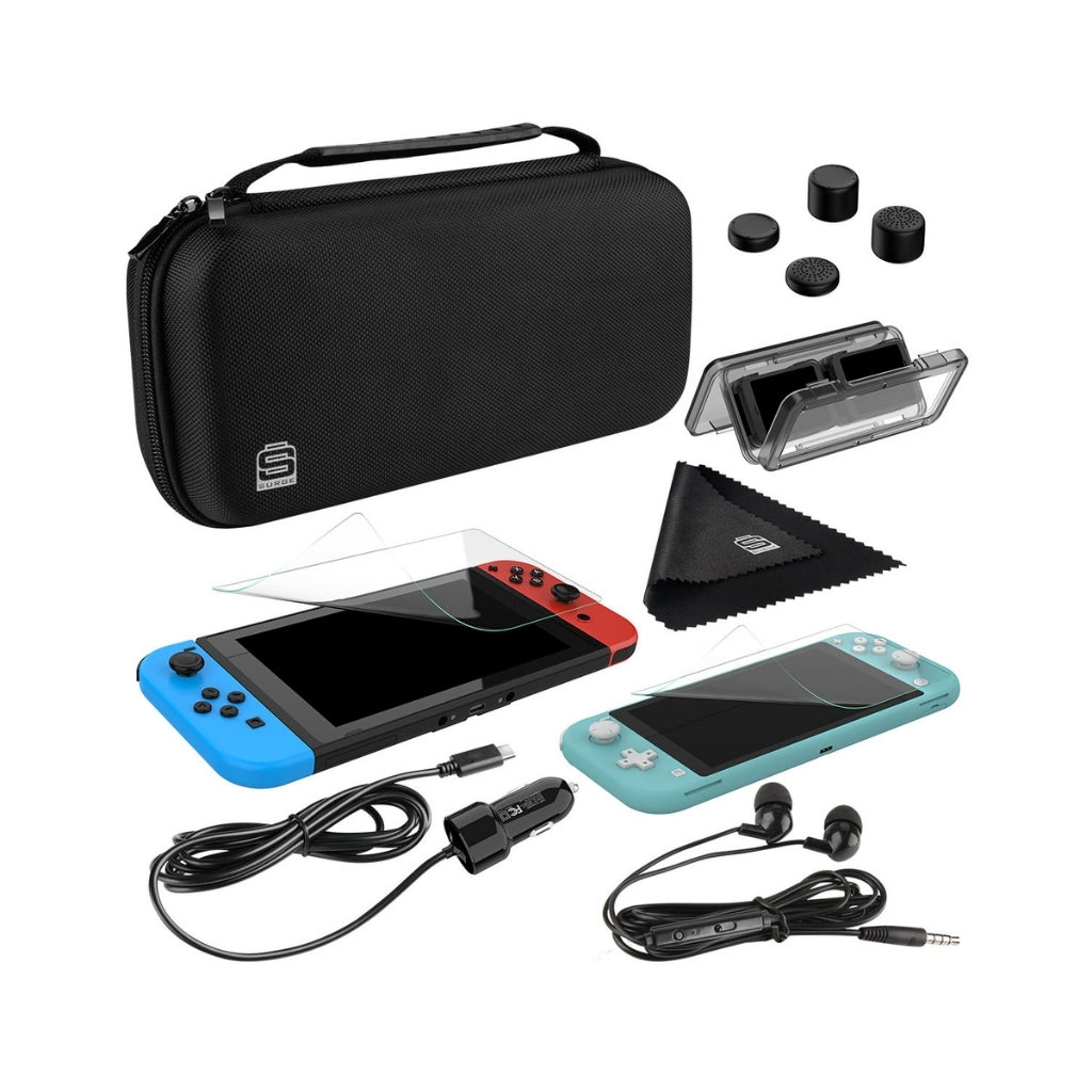 Nintendo Switch OLED 64GB Console White Joy-Con Bundle with Online 12 Month Family Membership and Surge 11-In-1 Accessory Starter Pack - Pro-Distributing