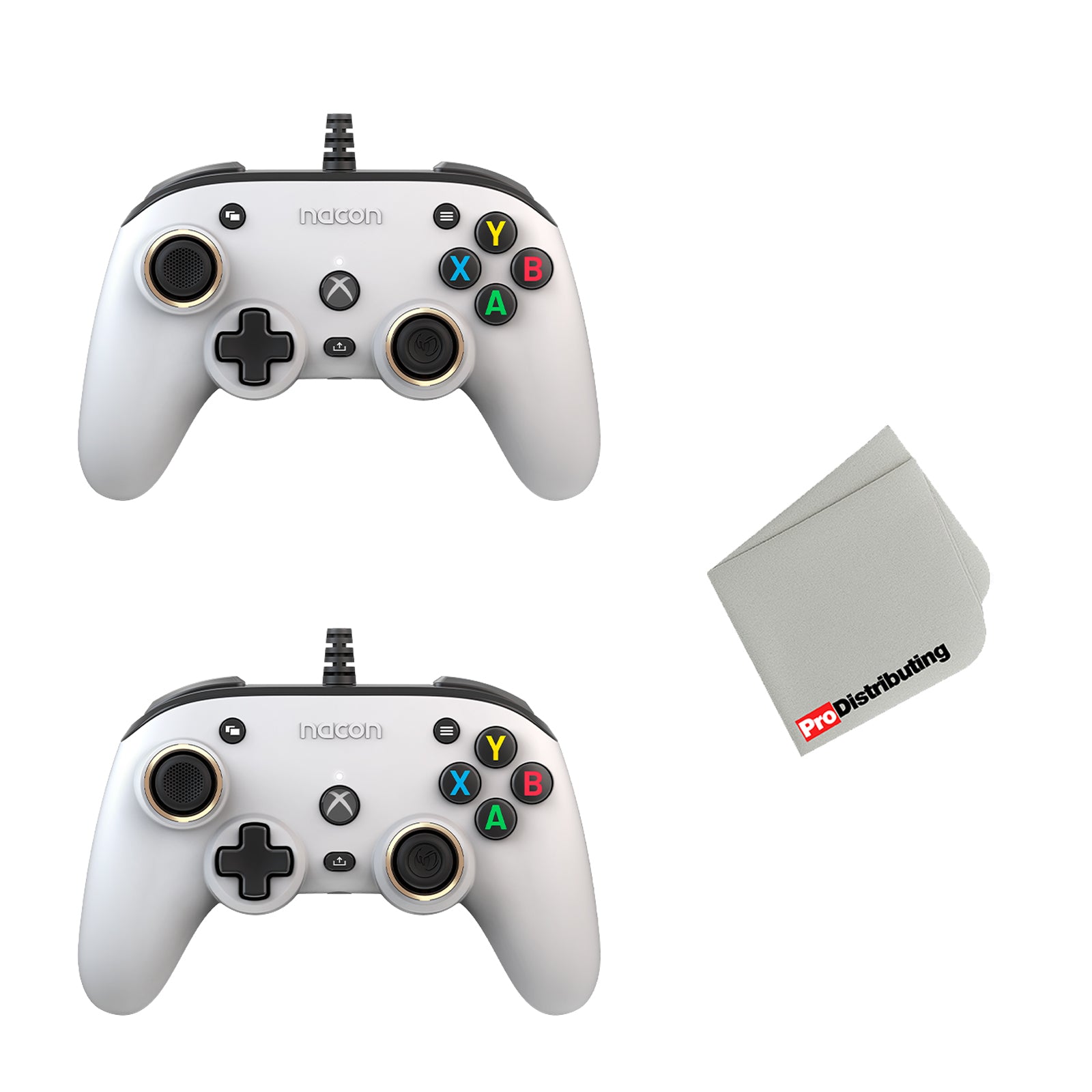 Nacon PRO Compact Controller for Xbox Series X|S and Xbox One - White  (2 Pack) - Pro-Distributing