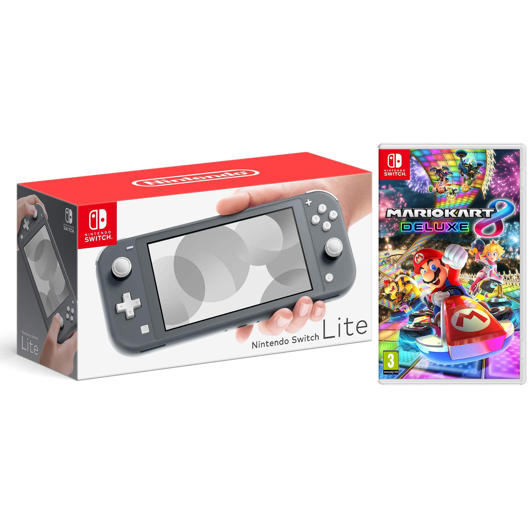 Nintendo Switch Lite 32GB Gray and Mario Kart 8 Bundle - Pro-Distributing