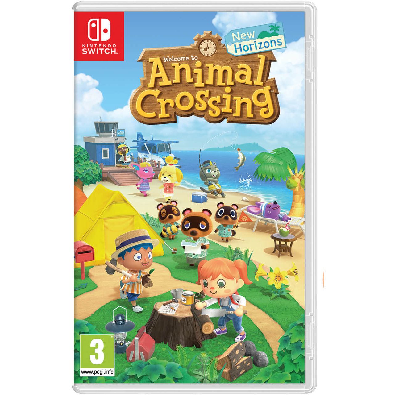 Nintendo Switch OLED Console White with Animal Crossing: New Horizons and Screen Cleaning Cloth - Pro-Distributing