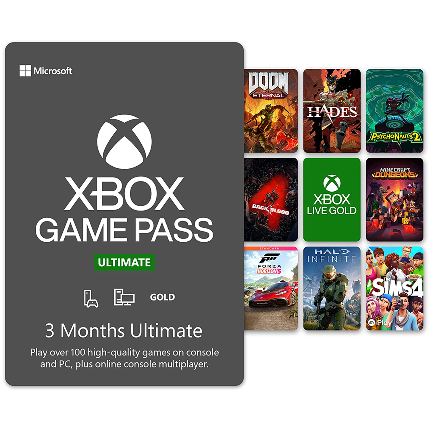 2-Pack Xbox Game Pass Ultimate: 3 Month Membership - Physical Card with Microfiber Cleaning Cloth - Pro-Distributing