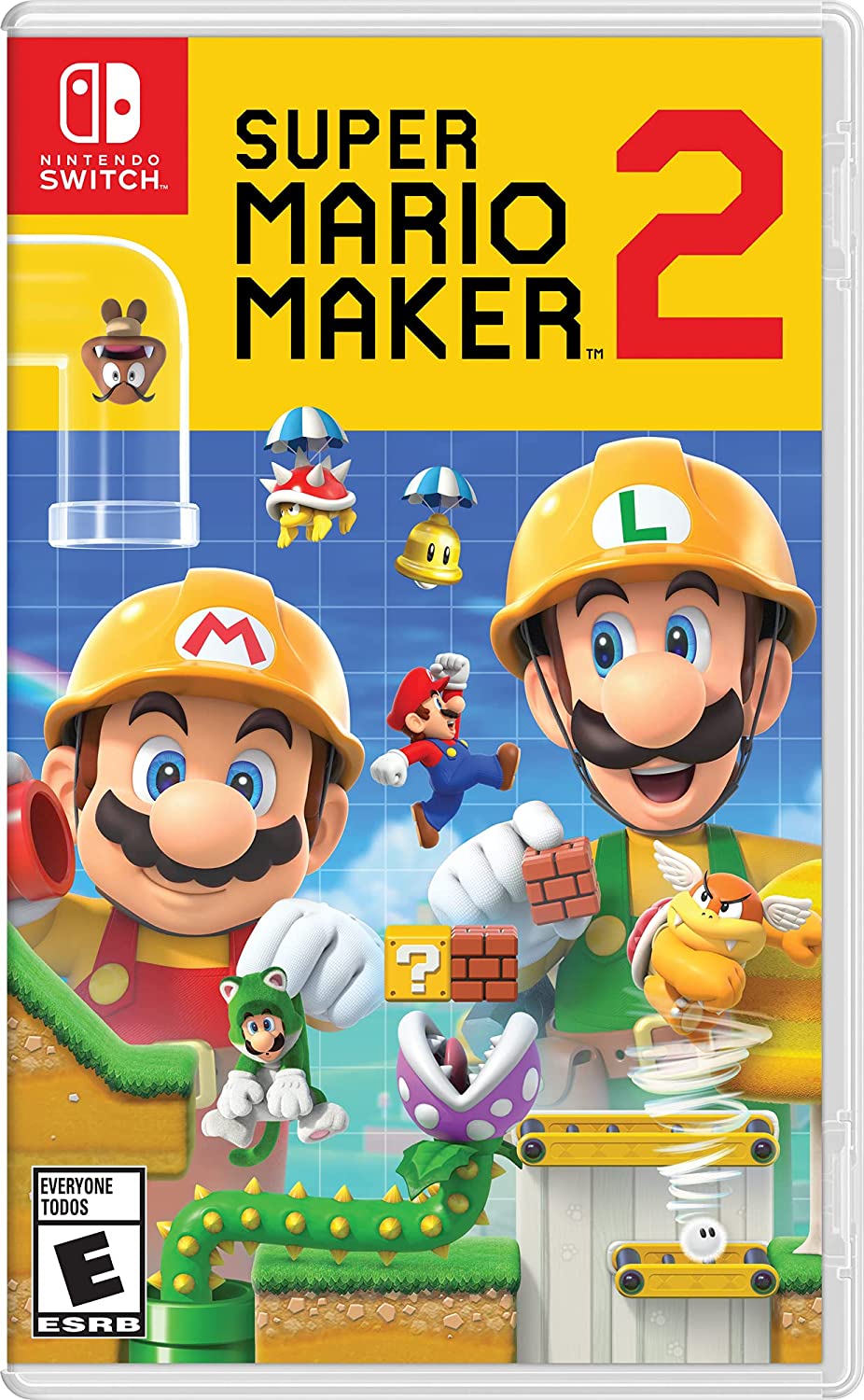 Nintendo Switch OLED Console White with Super Mario Maker 2 and Screen Cleaning Cloth - Pro-Distributing