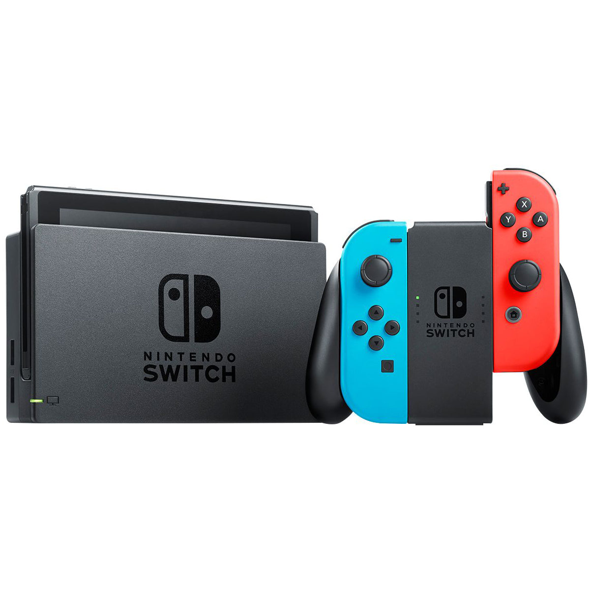 Nintendo Switch Neon with Mario Kart 8 Deluxe Game + 3 Month Online Membership + Steering Wheel Set and Microfiber Screen Cleaning Cloth Bundle - Pro-Distributing