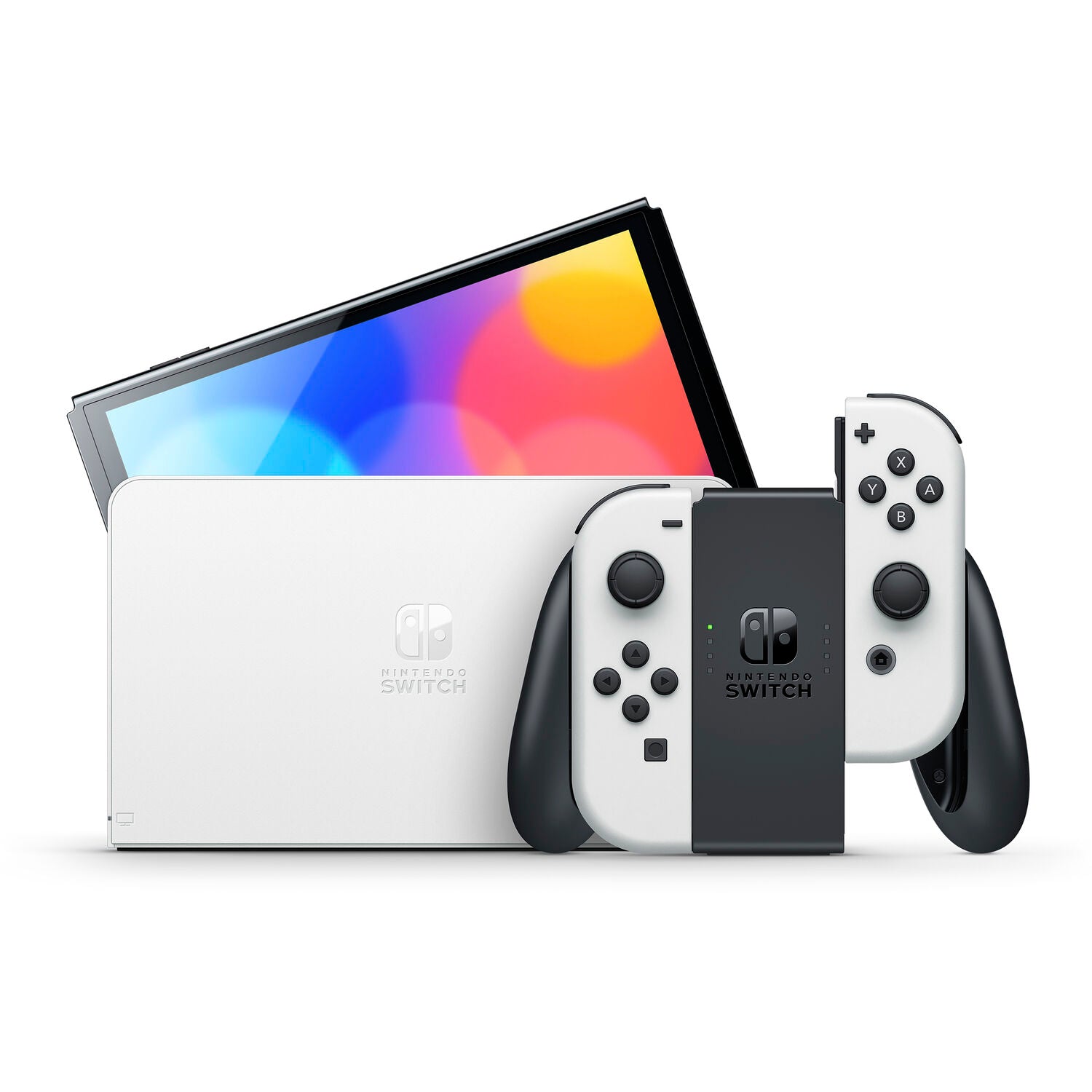 Nintendo Switch OLED Console White with Sandisk 128GB MicroSD Card, Super Mario 3D World + Bowser’s Fury and Screen Cleaning Cloth - Pro-Distributing