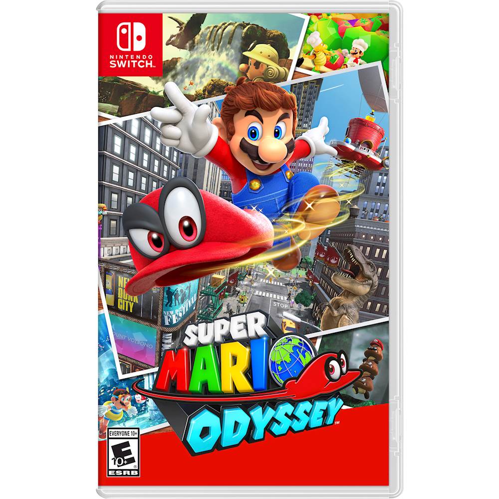 Nintendo Switch Lite Console Turquoise with Super Mario Odyssey, Accessory Starter Kit and Screen Cleaning Cloth Bundle - Pro-Distributing