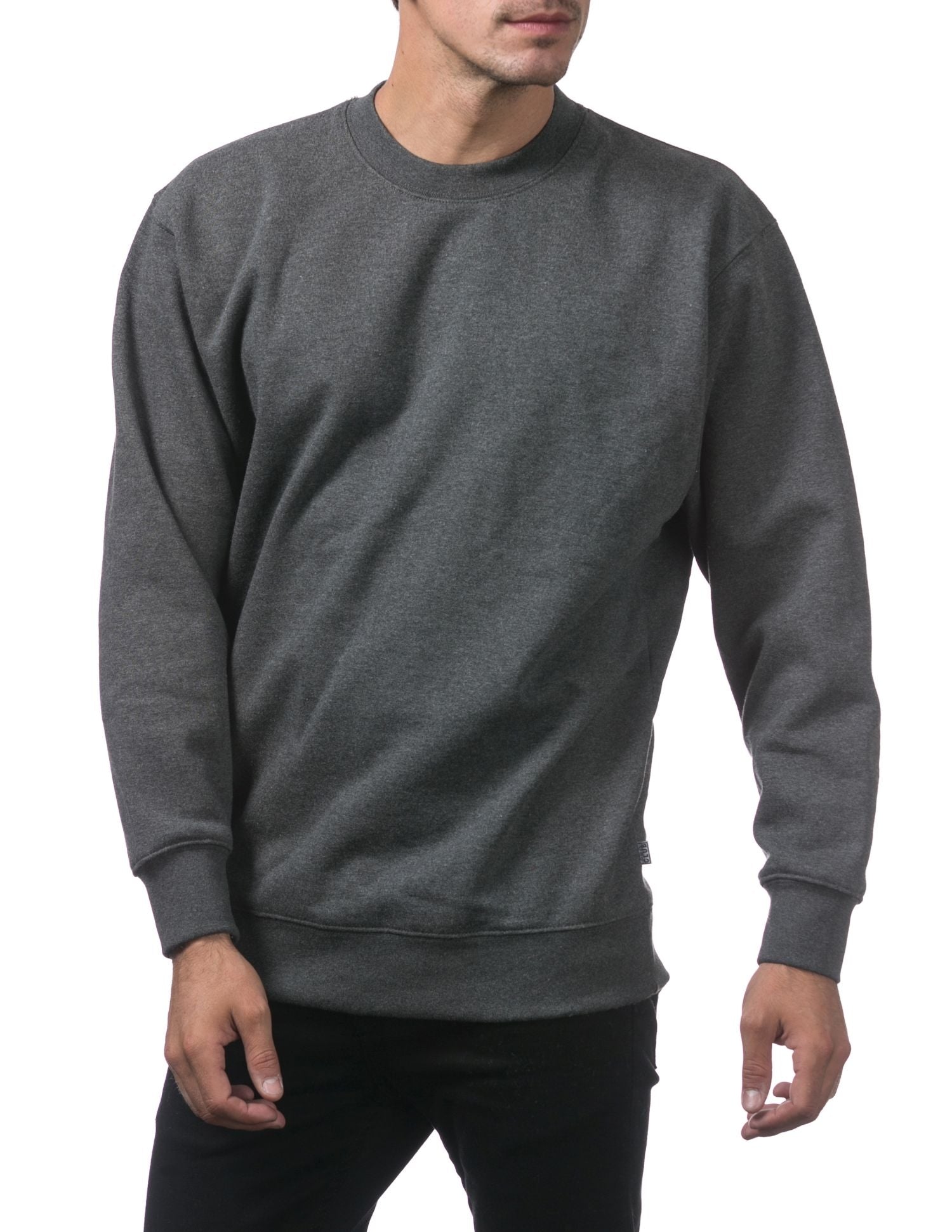 Pro Club Men's Comfort Crew Neck Fleece Pullover Sweater - Charcoal - Small - Pro-Distributing