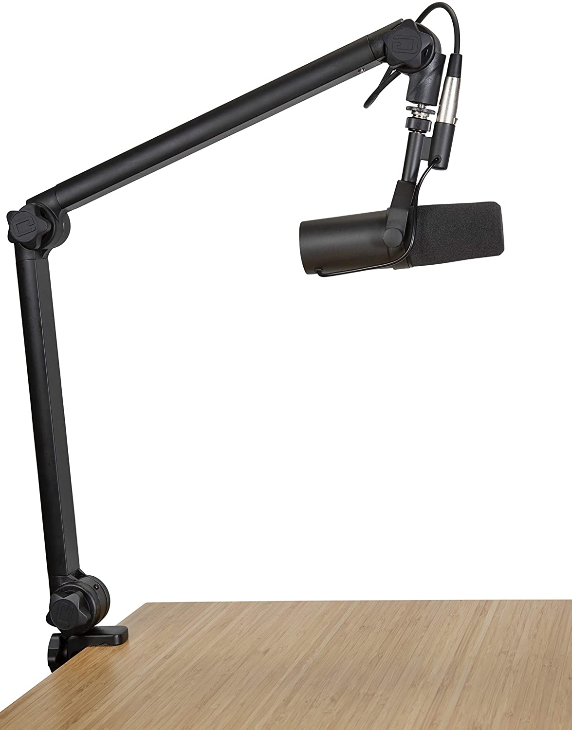 Gator Frameworks Deluxe Desk-Mounted Broadcast Microphone Boom Stand For Podcasts & Recording; Integrated XLR Cable - GFWBCBM3000 - Pro-Distributing