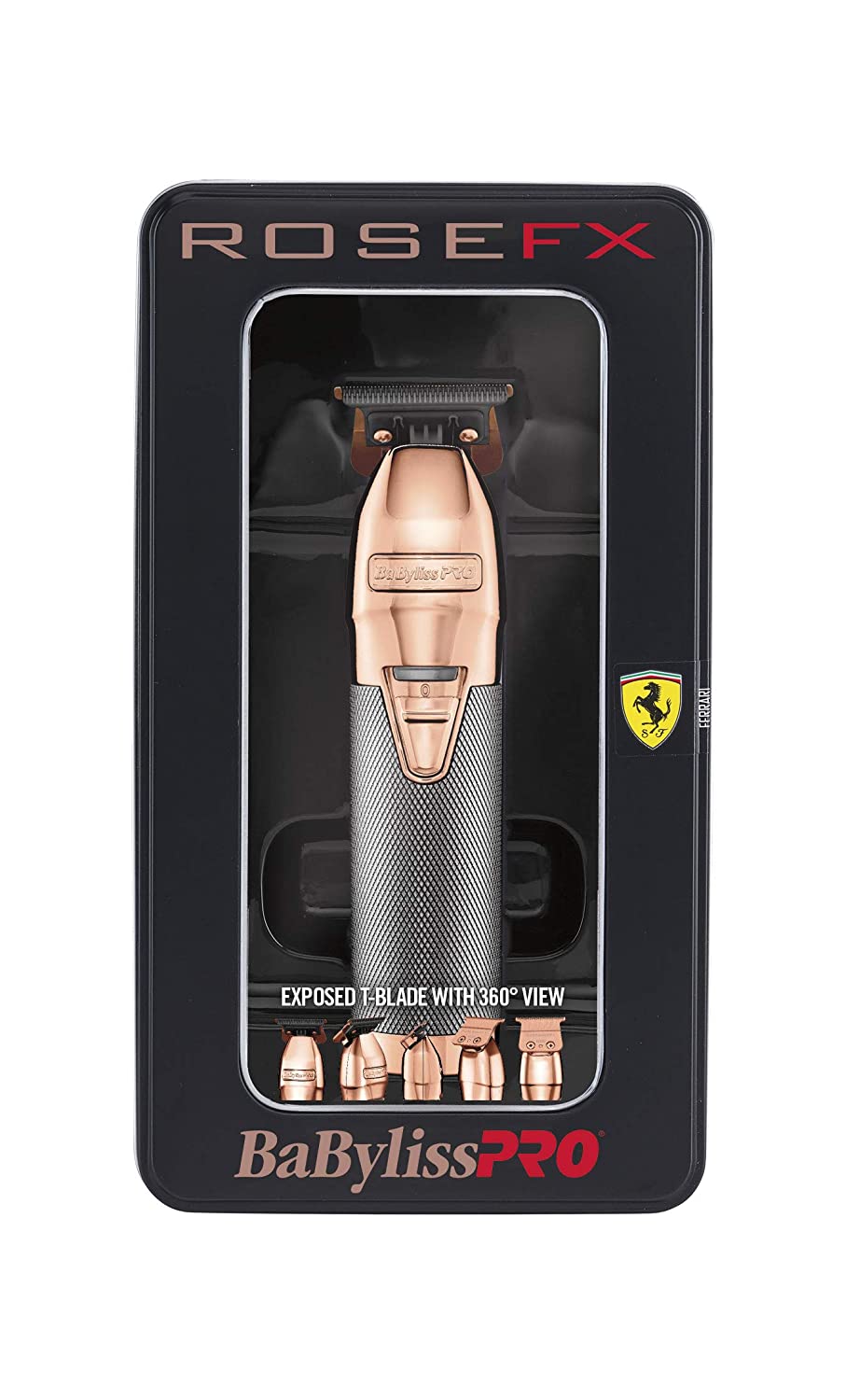 BaBylissPRO Rose Gold FX Cordless Hair Trimmer Bundle with Barberology Cleaning Spray and Cleaning Cloth - Pro-Distributing